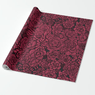 Succulents in Viva Magenta- Color of the Year 2023 Geschenkpapier