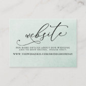 Succulents Lila Greenerity Wedding Website Card Visitenkarte (Vorderseite)
