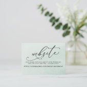 Succulents Lila Greenerity Wedding Website Card Visitenkarte (Stehend Vorderseite)