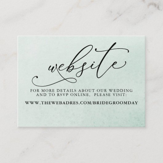 Succulents Lila Greenerity Wedding Website Card Visitenkarte (Vorderseite)