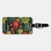 Succulents Luggage Tags Gepäckanhänger (Vorderseite horizontal)