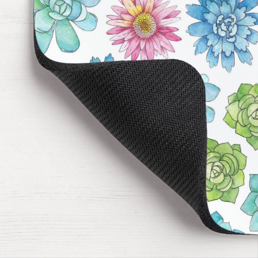Succulents - mehrfarbig - mousepad (Ecke)