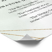 Succulents Mr and Mrs signature drinks sign Poster (Ecke)