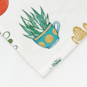 Succulents-Muster Fleecedecke (Ecke)