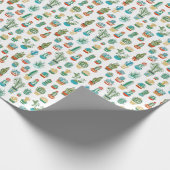 Succulents-Muster Geschenkpapier (Ecke)