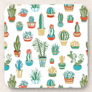 Succulents-Muster Getränkeuntersetzer