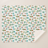 Succulents-Muster Sherpadecke (Vorderseite (Horizontal))