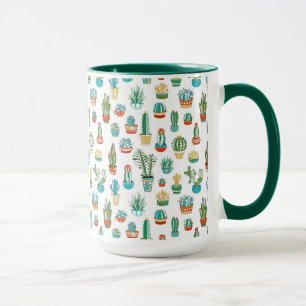 Succulents-Muster Tasse