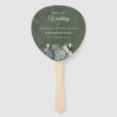 Succulents of Hues Pale Blues Fächer (Vorderseite)