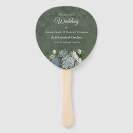 Succulents of Hues Pale Blues Fächer