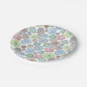 Succulents-Pappteller Pappteller (Schrägansicht)