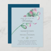 Succulents Pink Blush Mint Green Budget Hochzeit (Vorne/Hinten)