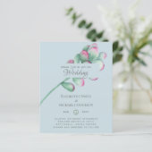 Succulents Pink Blush Mint Green Budget Hochzeit (Stehend Vorderseite)