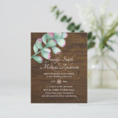 Succulents Pink Blush Mint Green Budget Hochzeit (Stehend Vorderseite)