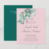 Succulents Pink Blush Mint Green Budget Hochzeit (Vorne/Hinten)