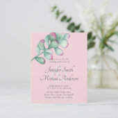 Succulents Pink Blush Mint Green Budget Hochzeit (Stehend Vorderseite)