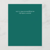 Succulents Pink Blush Mint Green Budget Hochzeit (Rückseite)