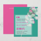 Succulents Pink Blush Mint Green Budget Hochzeit (Vorne/Hinten)