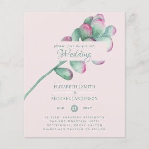 Succulents Pink Blush Mint Green Budget Hochzeit