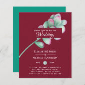 Succulents Pink Blush Mint Green Budget Hochzeit (Vorne/Hinten)
