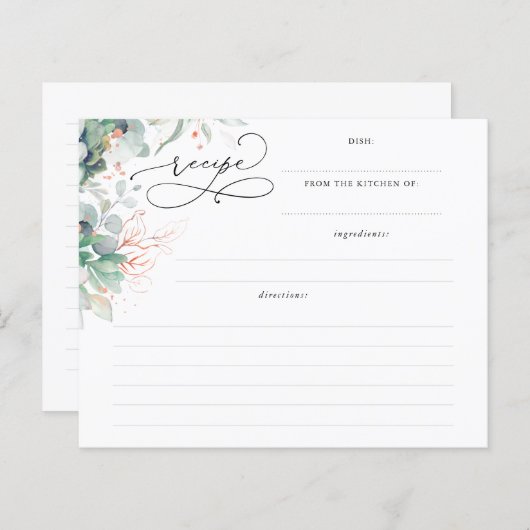 Succulents Rose Gold Grüne Brautparty Rezept (Vorne/Hinten)