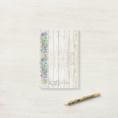 Succulents Row and Rustic Wood Wedding ID515 Post-it Klebezettel (Auf Schreibtisch)