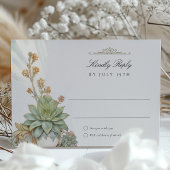 Succulents RSVP Card Jugendstil Hochzeit Einladung
