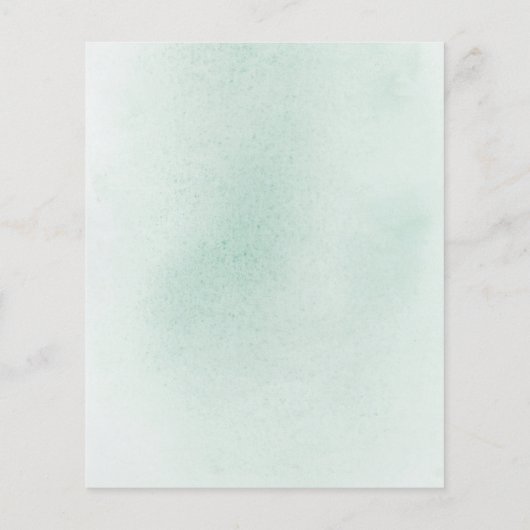 Succulents Silver Greenerity Wedding Menu Flyer (Hinten)