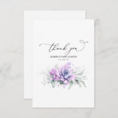 Succulents Silver Greenery Baby Shower Vielen Dank Dankeskarte (Vorne/Hinten)