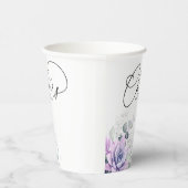 Succulents Silver Greenery Blätter Elegante Modern Pappbecher (Rechts)