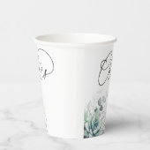 Succulents Silver Greenery Blätter Elegante Modern Pappbecher (Rechts)