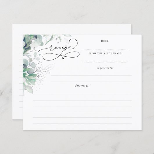 Succulents Silver Greenery Brautparty Rezept (Vorne/Hinten)