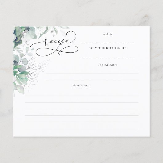 Succulents Silver Greenery Brautparty Rezept (Vorderseite)