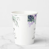 Succulents Silver Greenery Elegante Moderne Hochze Pappbecher (Links)