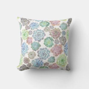 Succulents Throw Pillow Kissen