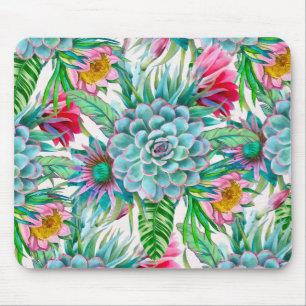 Succulents tropical garden mousepad