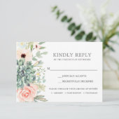 Succulents UAWG wedding insert card RSVP Karte (Stehend Vorderseite)