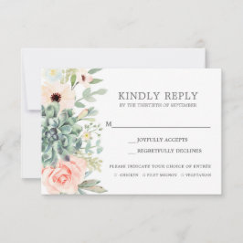 Succulents UAWG wedding insert card RSVP Karte