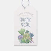 Succulents und Sparkle Vielen Dank Blue ID515 Geschenkanhänger (Vorderseite)