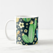 Succulents Watercolor Cactus Floral Pattern Kaffeetasse (Links)