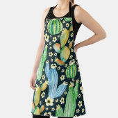 Succulents Watercolor Cactus Floral Pattern Schürze (InSitu)