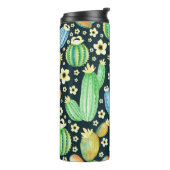 Succulents Watercolor Cactus Floral Pattern Thermosbecher (Nach links gedreht)