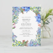 Succulents Wedding Einladung (Stehend Vorderseite)