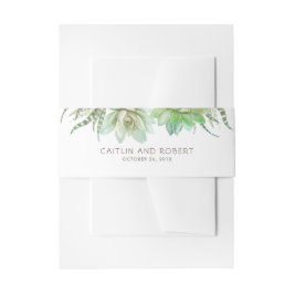 Succulents Wedding Einladungsbanderole