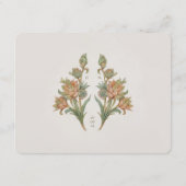 Succulents Wedding Information Card Vintag Begleitkarte (Rückseite)