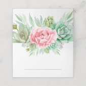 Succulents Wedding Platzkarte (Außenseite Aufgefaltet)