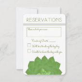 Succulents Wedding Repair Card RSVP Karte (Vorderseite)