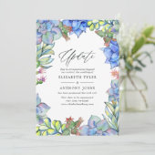 Succulents Wedding Update Einladung (Stehend Vorderseite)