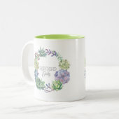 Succulents Wreath Bridesmaid ID517 Zweifarbige Tasse (Vorderseite Links)