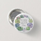Succulents Wreath Mother of the Groom ID517 Button (Vorne & Hinten)